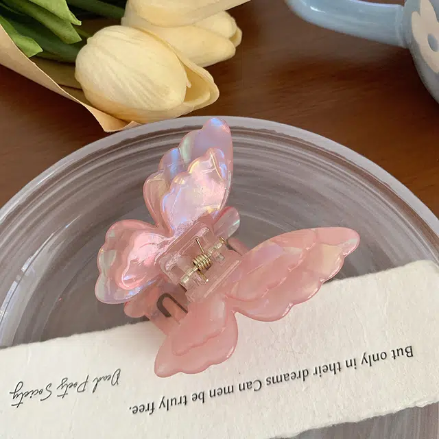 蒙妮 超仙炫彩蝴蝶 亚克力 发夹 女款