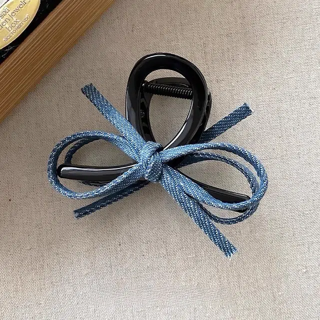 蒙妮 复古简约蝴蝶结抓夹 亚克力 发夹 女款