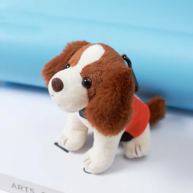 蜀黍家 史宾格警犬/搜救犬 创意狗狗玩偶包 聚酯纤维 钥匙扣 男女同款情侣款