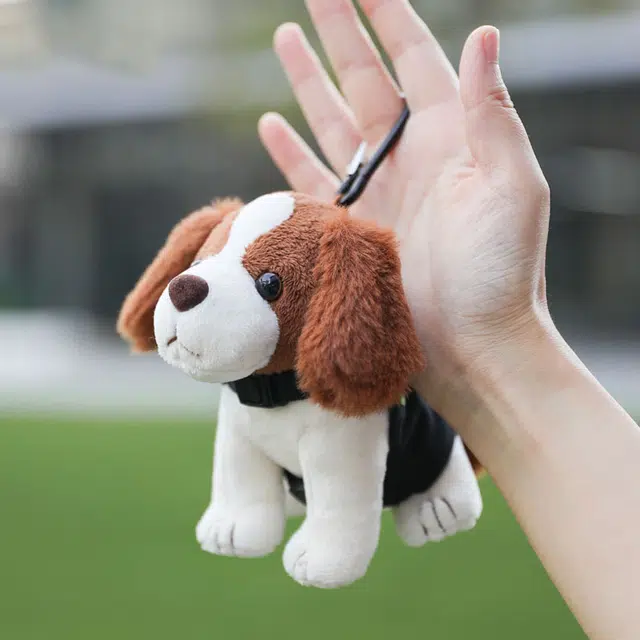 蜀黍家 史宾格警犬/搜救犬 创意狗狗玩偶包 聚酯纤维 钥匙扣 男女同款情侣款