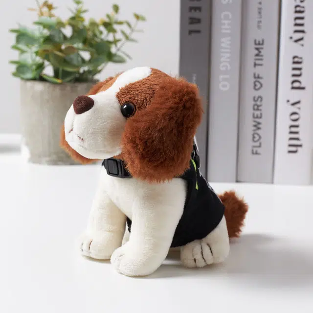 蜀黍家 史宾格警犬/搜救犬 创意狗狗玩偶包 聚酯纤维 钥匙扣 男女同款情侣款