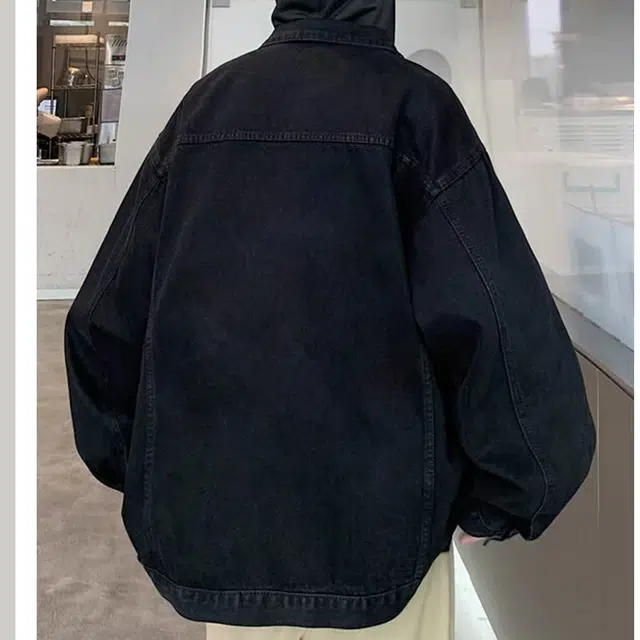 袋鼠 大码宽松牛仔夹克外套 男女同款