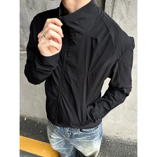 袋鼠 网眼原纱立领休闲跑步运动户外轻量时尚防紫外线防阳光不闷透气凉感网孔清爽设计感亲肤宽松长袖防晒服 男女同款