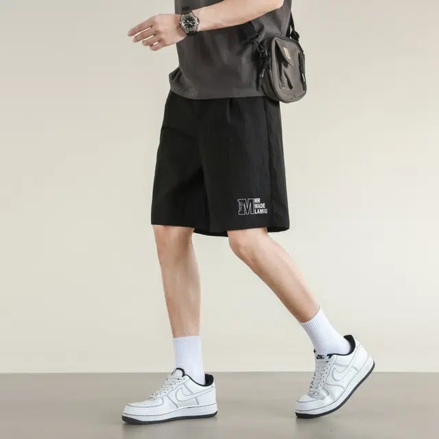 兰缪 基础款户外运动简约休闲短裤 男女同款