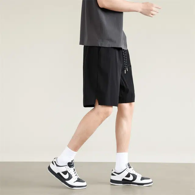 兰缪 基础款简约美式复古日常通勤舒适休闲短裤 男女同款