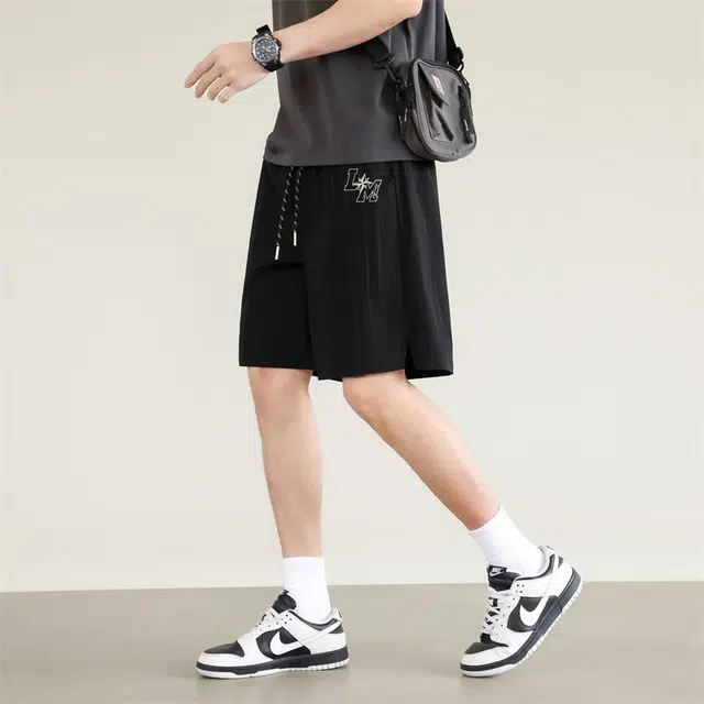 兰缪 基础款简约美式复古日常通勤舒适休闲短裤 男女同款