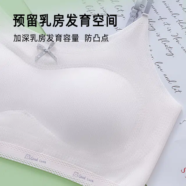 都市丽人 无痕聚拢高弹亲肤舒适发育期背心文胸 女款