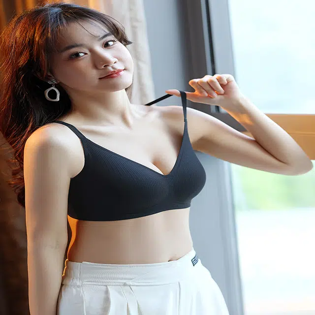 都市丽人 舒适透气聚拢薄款小胸无痕提拉蕾丝调整型文胸 女款