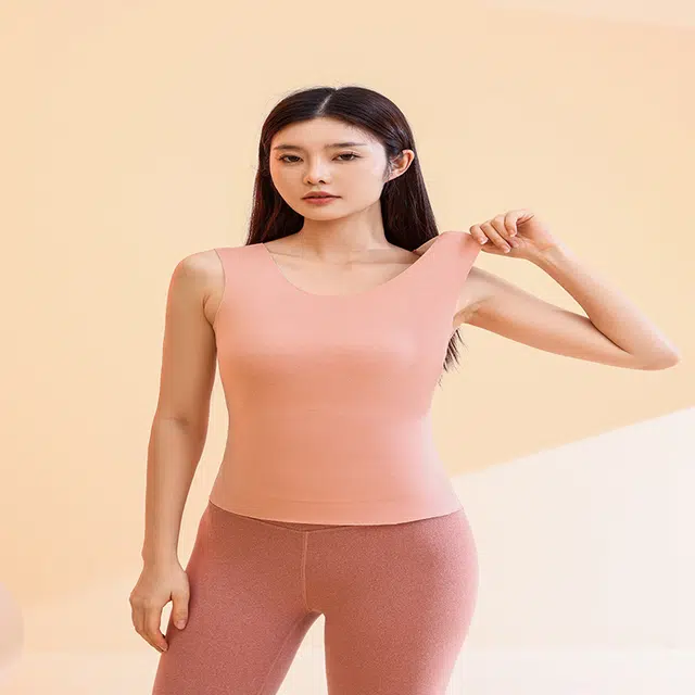 都市丽人 纯色抑菌贴身保暖无痕保暖背心 女款