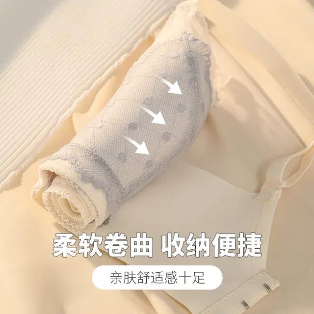 都市丽人 蕾丝圆润聚拢杯上托收副乳透气不闷防滑细肩带柔软亲肤文胸 女款
