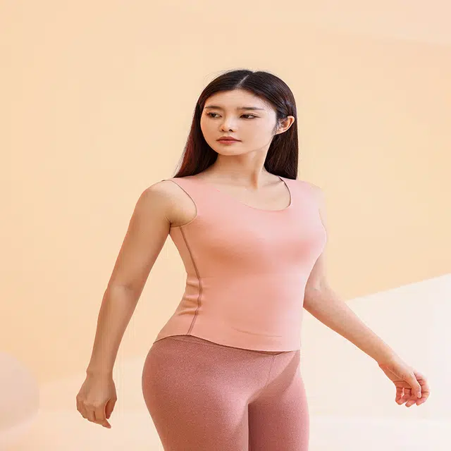 都市丽人 纯色抑菌贴身保暖无痕保暖背心 女款