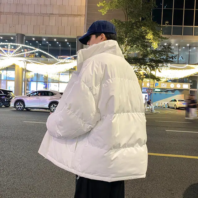 【dme】 立领保暖防寒纯色厚款宽松舒适棉服 男女同款
