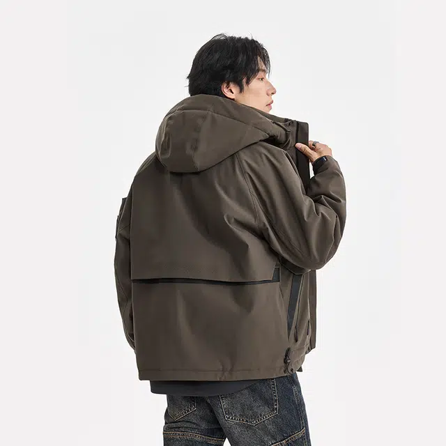 【dme】 美式户外工装连帽保暖防风防水羽绒服 男女同款
