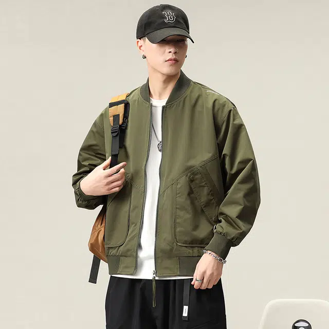【dme】  美式高街复古休闲简约纯色宽松百搭棒球服 男女同款