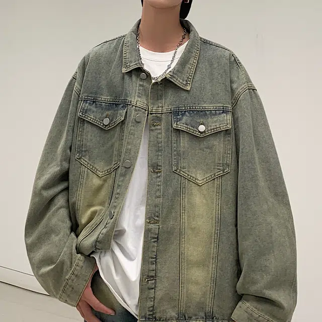 【dme】 美式高街复古水洗做旧宽松舒适夹克时尚潮流百搭翻领长袖牛仔外套 男女同款