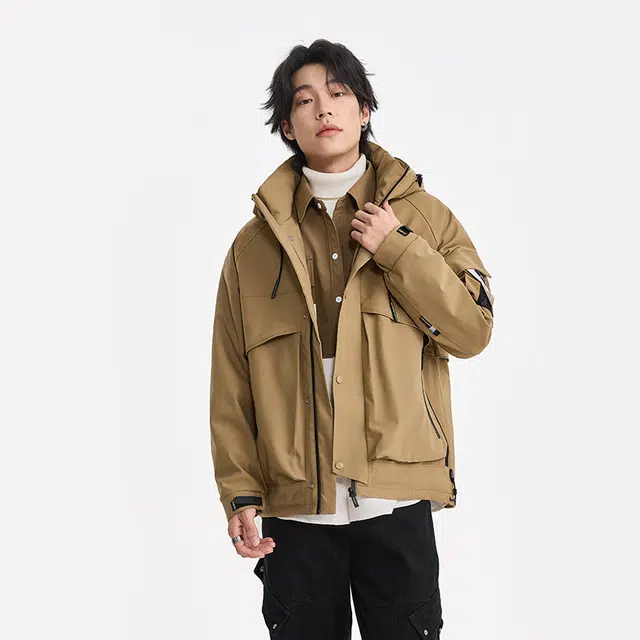 【dme】 户外机能防风防水工装连帽保暖羽绒服 男女同款