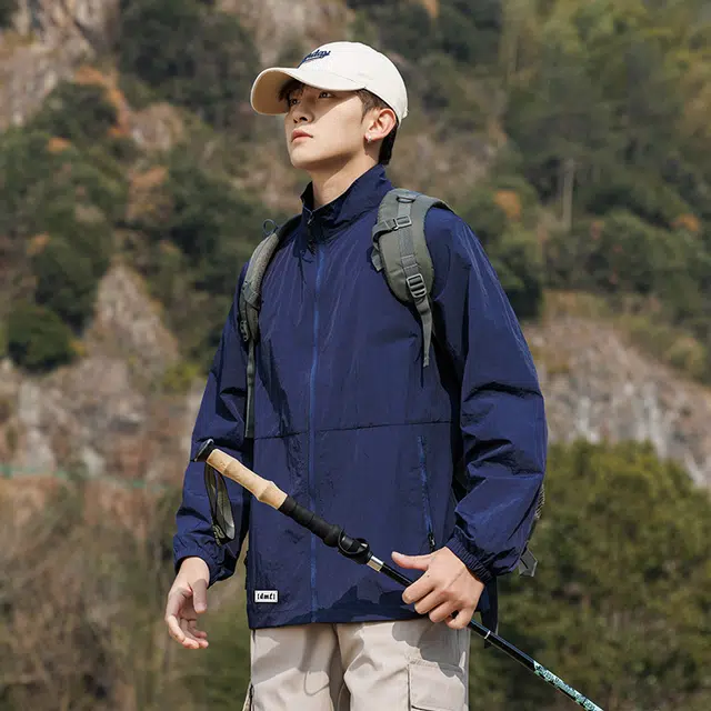 【dme】 美式潮牌简约山系户外超薄凉感速干钓鱼皮肤衣宽松薄款冰丝立领 凉感透气速干防晒服 男女同款