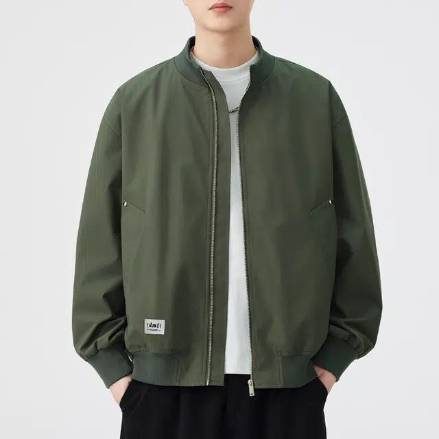 【dme】 美式复古设计感休闲宽松百搭通勤无性别工装小众时尚立领夹克外套 男女同款
