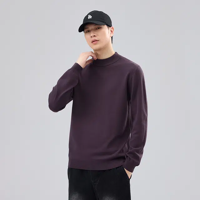 【dme】 纯色中领百搭基础款保暖毛衣 男女同款