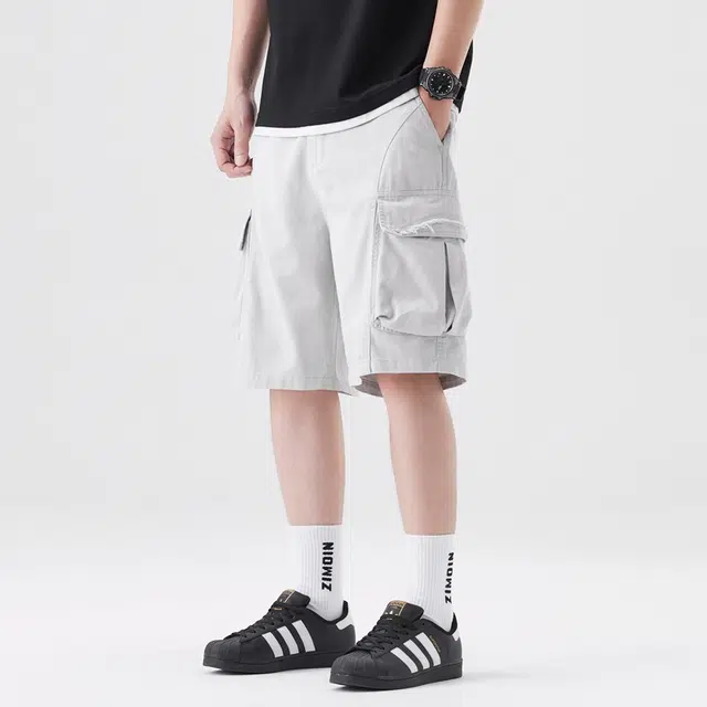 【dme】 时尚简约运动宽松舒适五分裤休闲短裤 男女同款