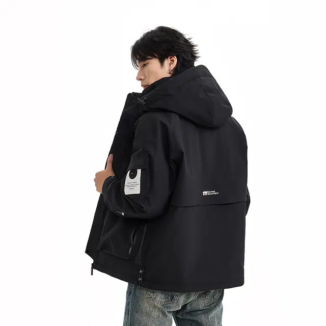 【dme】 户外机能防风防水工装连帽保暖羽绒服 男女同款