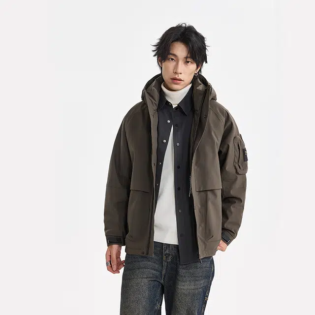 【dme】 美式户外工装连帽保暖防风防水羽绒服 男女同款