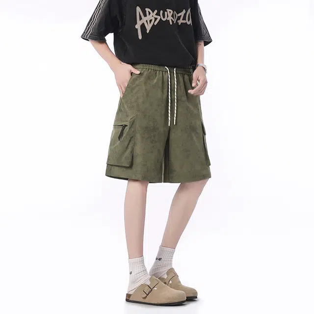 【dme】 户外机能风户外速干多口袋工装百搭直筒简约透气宽松五分休闲短裤 男女同款