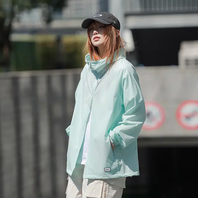 【dme】 轻薄舒适凉感户外休闲运动日常通勤百搭连帽透气防晒服 男女同款