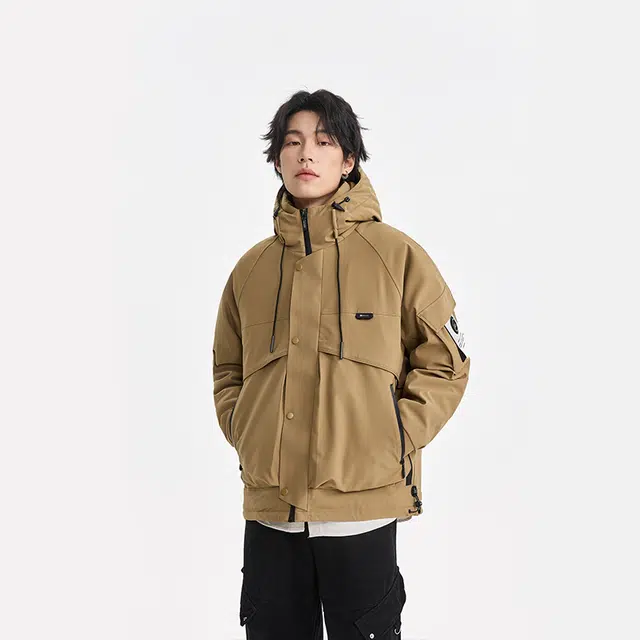 【dme】 户外机能防风防水工装连帽保暖羽绒服 男女同款