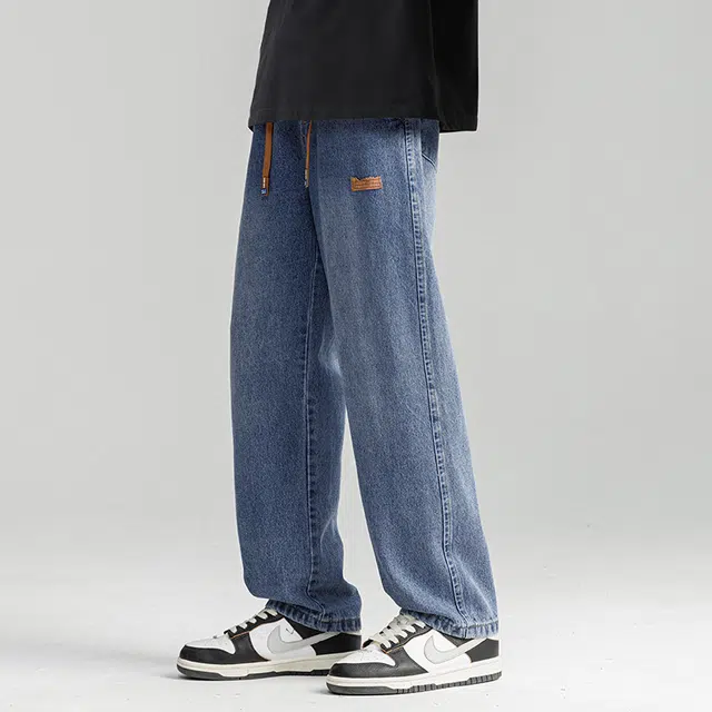 【dme】 抽绳垂感透气舒适日常吧百搭牛仔裤 男款