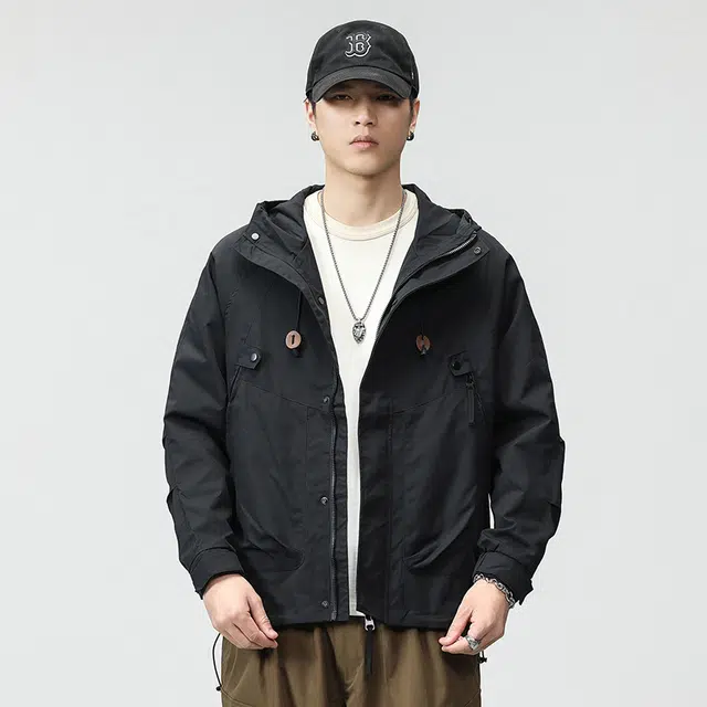 【dme】  宽松休闲港风工装大口袋山系户外外套  防水防风保暖冲锋衣 男女同款