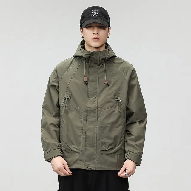 【dme】  宽松休闲港风工装大口袋山系户外外套  防水防风保暖冲锋衣 男女同款