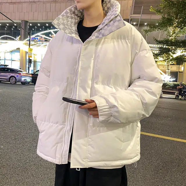 【dme】 立领保暖防寒纯色厚款宽松舒适棉服 男女同款