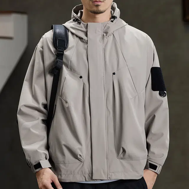 【dme】  美式潮流宽松休闲户外连帽百搭登山服  防水防风速干防寒冲锋衣 男女同款