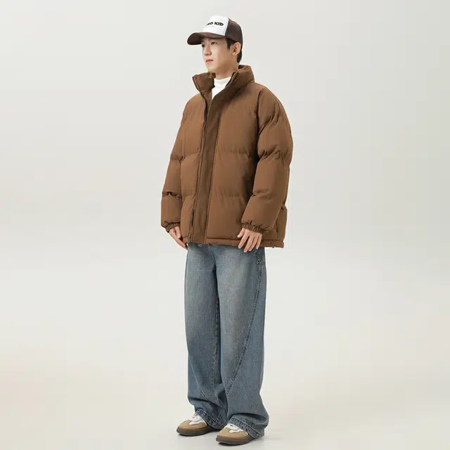 【dme】 立领纯色保暖宽松舒适棉服 男女同款