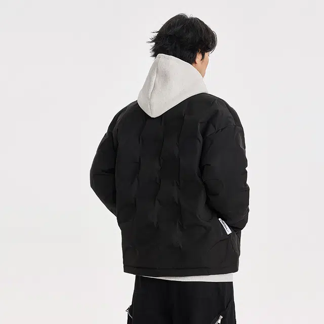 【dme】 甜酷风棒球领轻盈凹印保暖羽绒服 男女同款