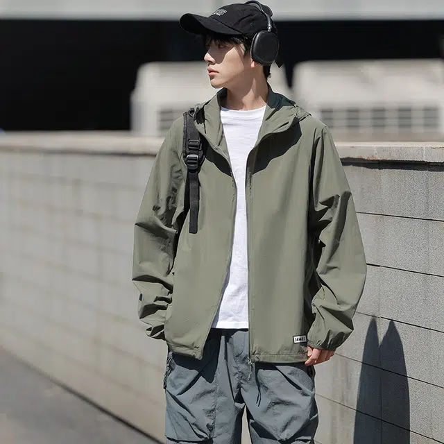 【dme】 轻薄舒适凉感户外休闲运动日常通勤百搭连帽透气防晒服 男女同款