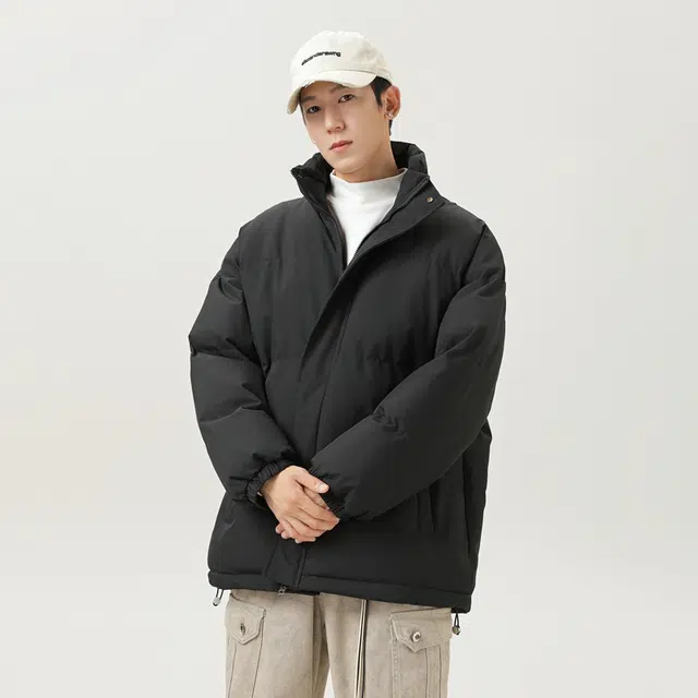 【dme】 立领纯色保暖宽松舒适棉服 男女同款