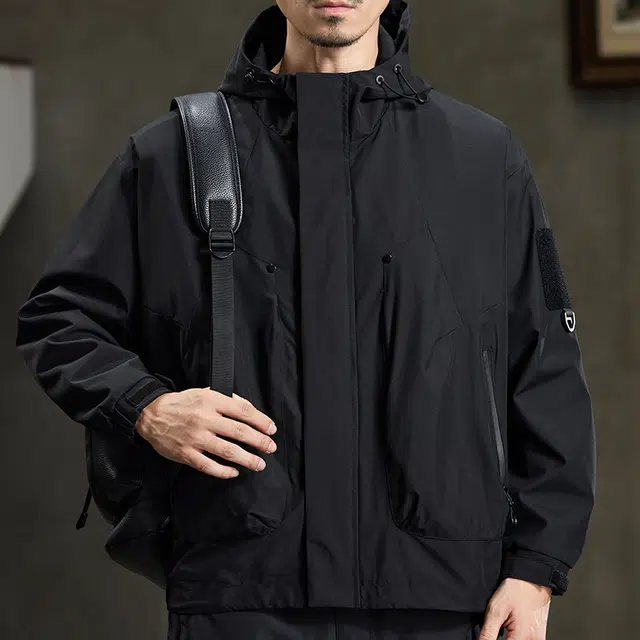 【dme】  美式潮流宽松休闲户外连帽百搭登山服  防水防风速干防寒冲锋衣 男女同款