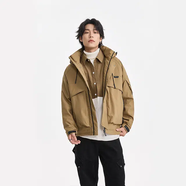 【dme】 户外机能防风防水工装连帽保暖羽绒服 男女同款