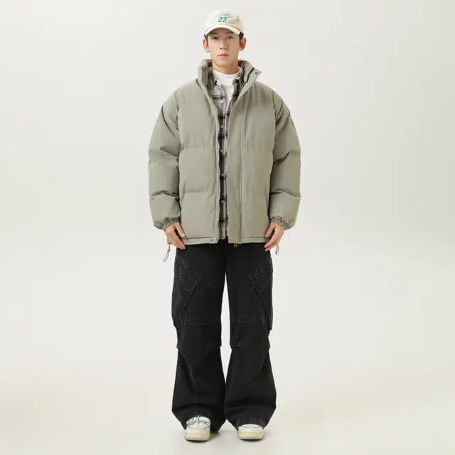 【dme】 立领纯色保暖宽松舒适棉服 男女同款