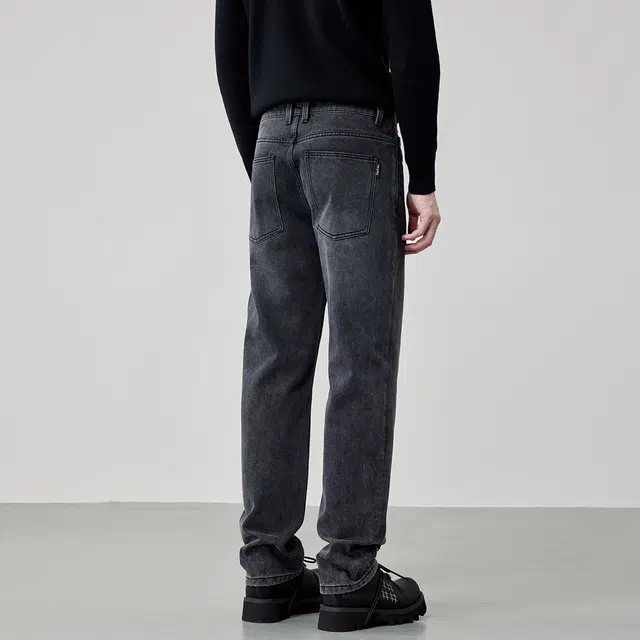 【dme】 美式复古宽松直筒微弹中腰舒适百搭牛仔裤 通用