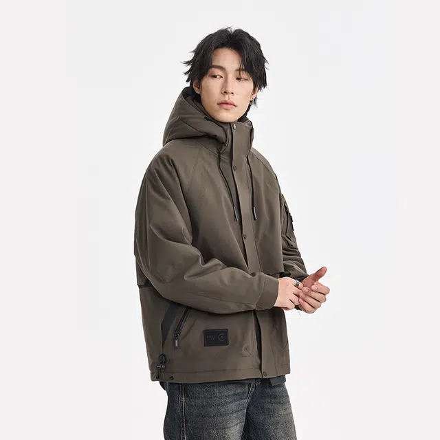 【dme】 美式户外工装连帽保暖防风防水羽绒服 男女同款