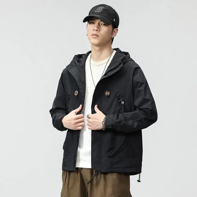 【dme】  宽松休闲港风工装大口袋山系户外外套  防水防风保暖冲锋衣 男女同款