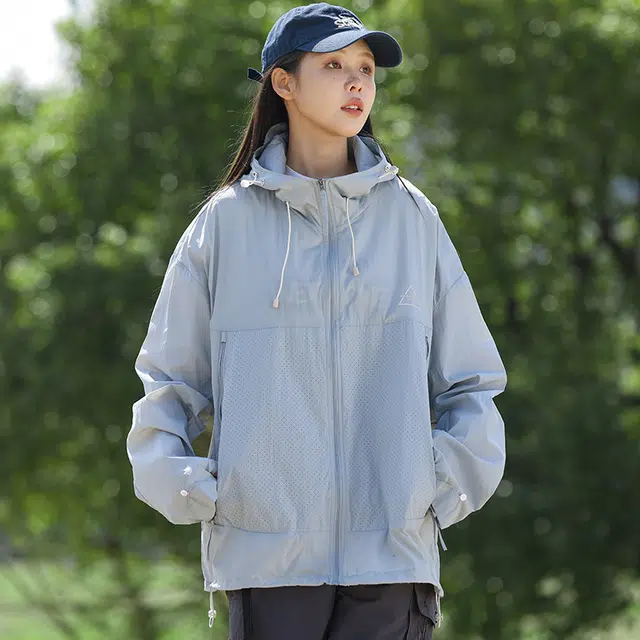 【dme】 简约户外长袖连帽防晒服 男女同款