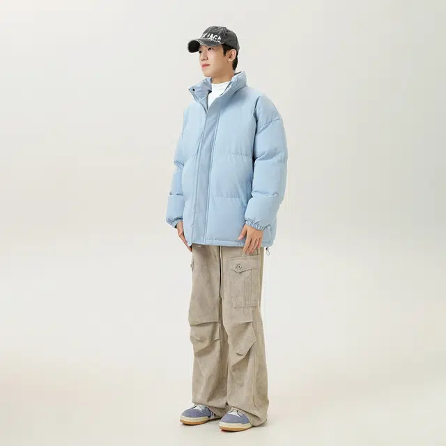 【dme】 立领纯色保暖宽松舒适棉服 男女同款