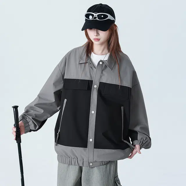 【dme】 美式户外山系防水防风运动撞色宽松百搭休闲夹克外套 男女同款