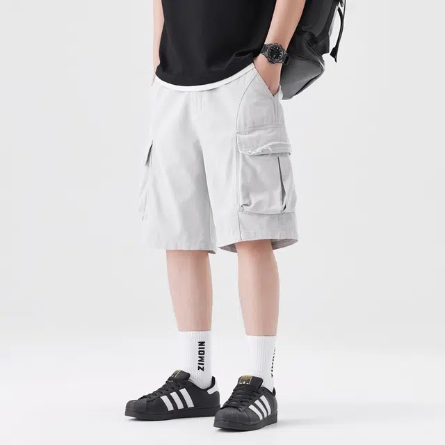 【dme】 时尚简约运动宽松舒适五分裤休闲短裤 男女同款