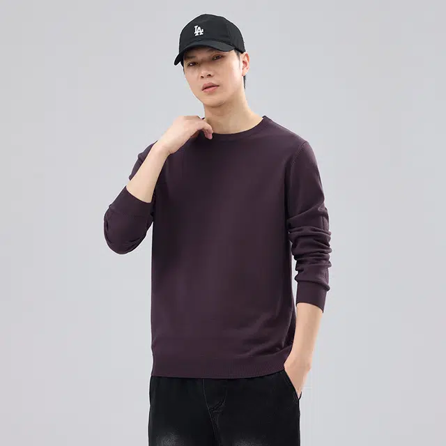 【dme】 圆领套头基础款宽松百搭纯色毛衣 男女同款