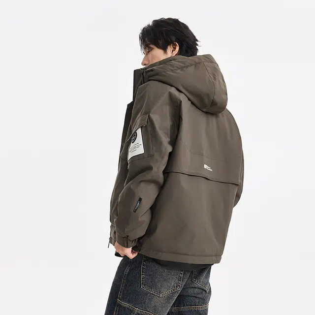 【dme】 户外机能防风防水工装连帽保暖羽绒服 男女同款